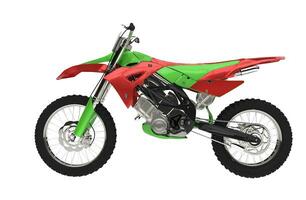 groen rood motorfiets foto