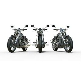drie geweldig wijnoogst motorfietsen foto