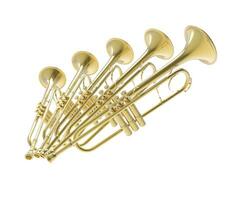 trompetten - geïsoleerd Aan wit achtergrond foto