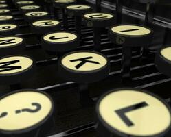 wijnoogst schrijfmachine sleutels detailopname foto