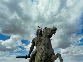 monument van Alexander de Super goed in thessaloniki foto