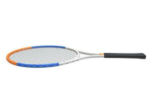 tennis racket - wit - kant visie foto