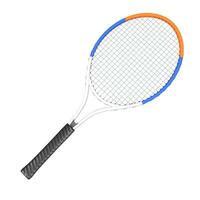 tennis racket - wit, blauw en oranje foto