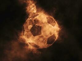 voetbal bal gemaakt uit van rook foto