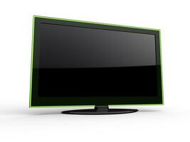 modern elegant TV scherm met groen rand foto