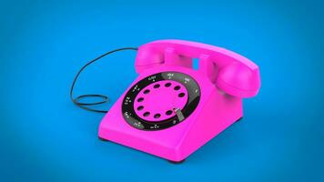 mooi roze retro stijl telefoon foto