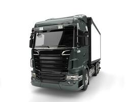 metalen donker grijs modern zwaar vervoer vrachtauto foto