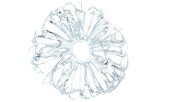kristal Doorzichtig water circulaire plons foto