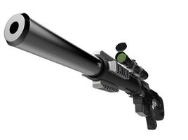 modern zwart scherpschutter geweer- - vat detailopname schot foto