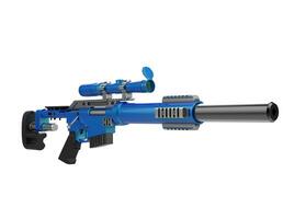 metalen blauw modern scherpschutter geweer- foto