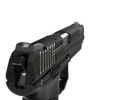 semi automatisch modern pistool - eerste persoon visie - links hand- foto