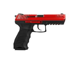 modern semi automatisch zuiger - rood top details foto