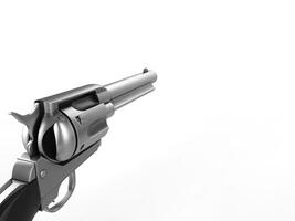 zilver revolver met zwart grip - fps visie foto