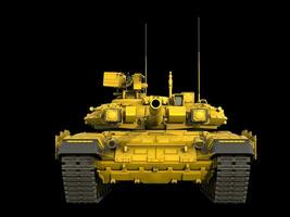 modern krachtig leger tank - geel kleur foto