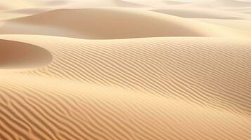 zand duinen in de woestijn ai gegenereerd foto