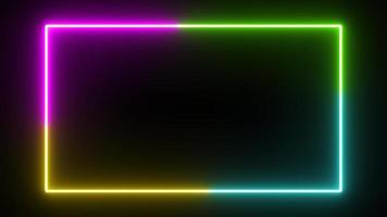 vier neon gloed kleur vloeiende rechthoek achtergrond foto