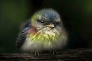 fantasie schattig regenboog vogel geschikt voor kinderen boek. neurale netwerk ai gegenereerd foto