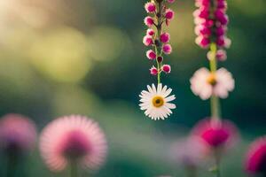 foto behang de zon, bloemen, de zon, bloemen, de zon, bloemen, de zon. ai-gegenereerd