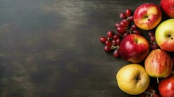 traditioneel voedsel van Joods nieuw jaar vakantie van traditie of geloof. Rosh hashanah met kopiëren ruimte concept door ai gegenereerd foto