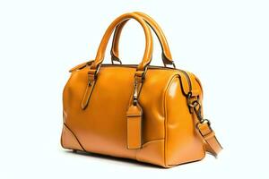 mooi elegantie en luxe mode Dames handtas of tas. een aantrekkingskracht vrouw leer hand- gemaakt zak concept door ai gegenereerd foto