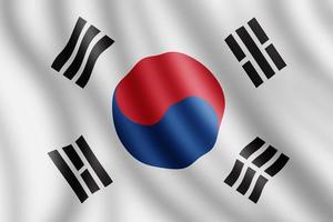vlag van zuid-korea, realistische afbeelding foto