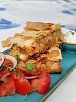 Griekse traditionele voedselporno trendy keuken foto