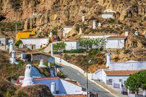 Guadix, dorpen in de provincie van Granada Andalusië, zuidelijk Spanje foto