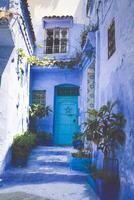 blauw medina van Chechaouen, Marokko foto