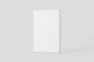 zachte kaft boek Hoes wit blanco 3d renderen mockup foto