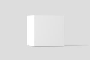 plein doos 3d renderen wit blanco mockup foto