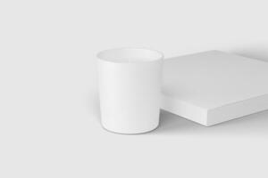 kaars glas verpakking 3d renderen wit blanco mockup foto