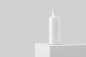 schoonheidsmiddelen fles pot verpakking 3d renderen wit blanco mockup foto