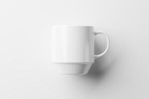 keramisch mok kop voor koffie thee wit blanco 3d renderen mockup foto