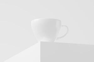 keramisch mok kop voor koffie thee wit blanco 3d renderen mockup foto