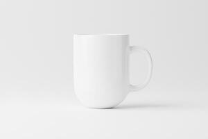 keramisch mok kop voor koffie thee wit blanco 3d renderen mockup foto