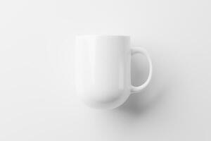 keramisch mok kop voor koffie thee wit blanco 3d renderen mockup foto