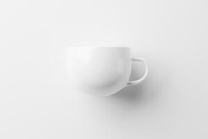 keramisch mok kop voor koffie thee wit blanco 3d renderen mockup foto