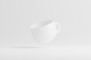 keramisch mok kop voor koffie thee wit blanco 3d renderen mockup foto