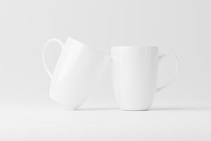 keramisch mok kop voor koffie thee wit blanco 3d renderen mockup foto