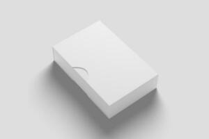 software doos wth uitglijden geval wit blanco 3d renderen mockup foto