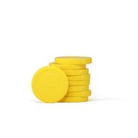 3D-rendering munt objecten, eenvoudige financiële gerelateerde pictogrammen. foto