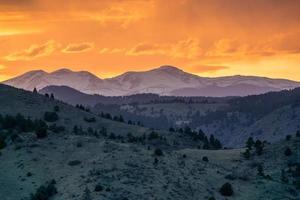 zonsondergang over de rockies foto