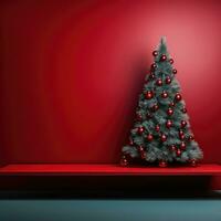 versierd helder Kerstmis boom groot foto