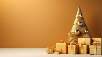 kerstboom met geschenken foto