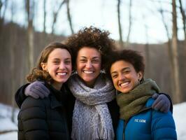 fotograaf van Dames wie optillen machtigen zich ai generatief foto