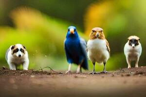 foto behang vogels, de lucht, vogels, de lucht, vogels, de lucht, vogels,. ai-gegenereerd