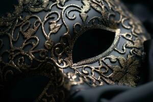 gebrek satijn masker, vastleggen de ingewikkeld details en texturen. generatief ai foto