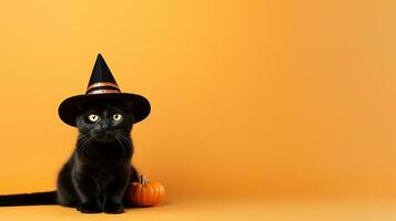 schattig kat Halloween thema Aan geïsoleerd background.happy halloween concept.gemaakt met generatief ai technologie foto