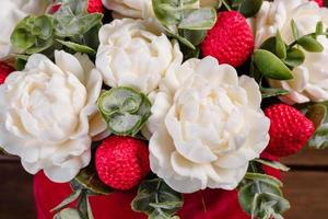 boeket prachtige felroze bloemen foto