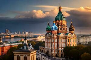 de kathedraal van st petersburg in st petersburg, Rusland. ai-gegenereerd foto